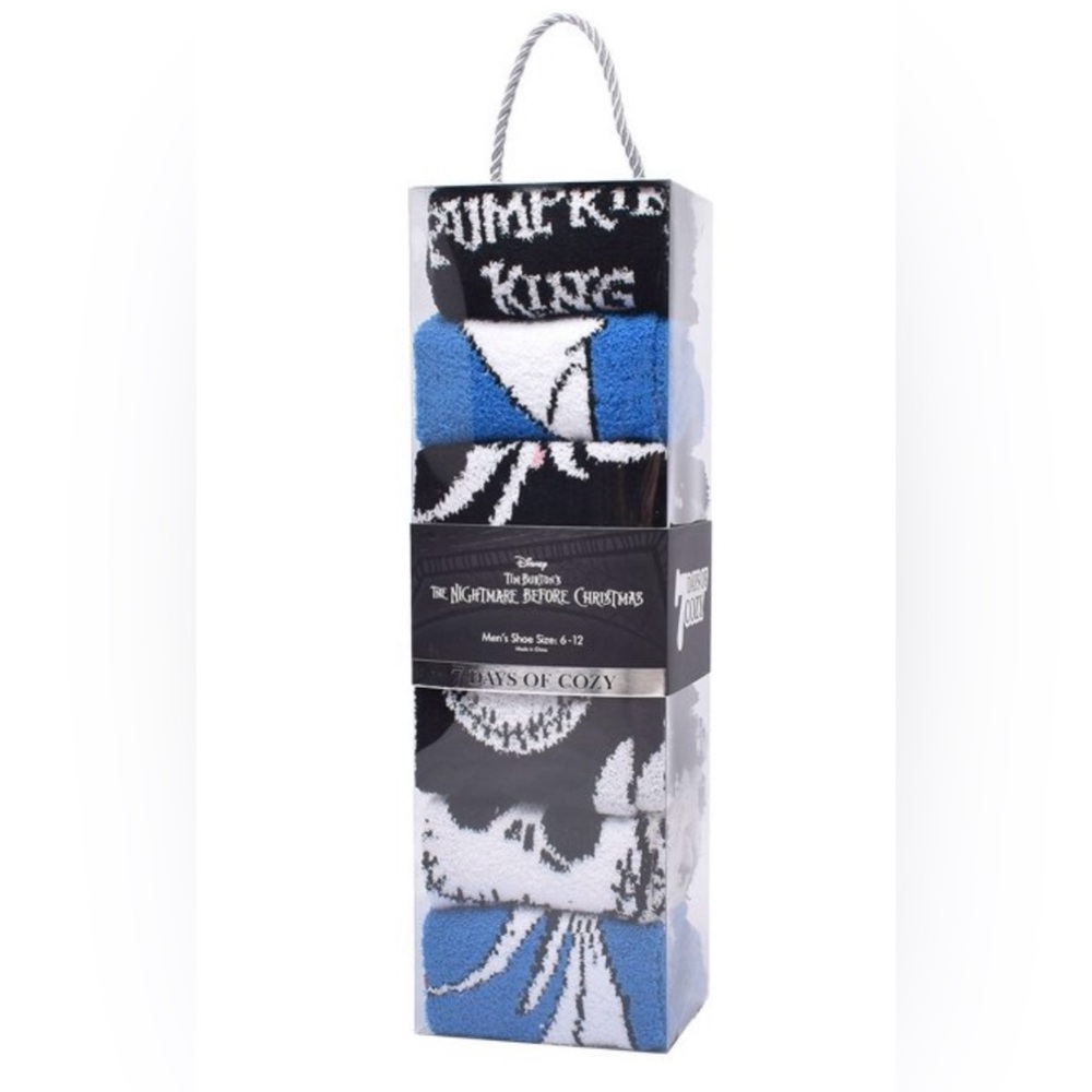 NEW SEALED Disney Nightmare Before Christmas men’s 7 Days of Cozy Socks set Jack